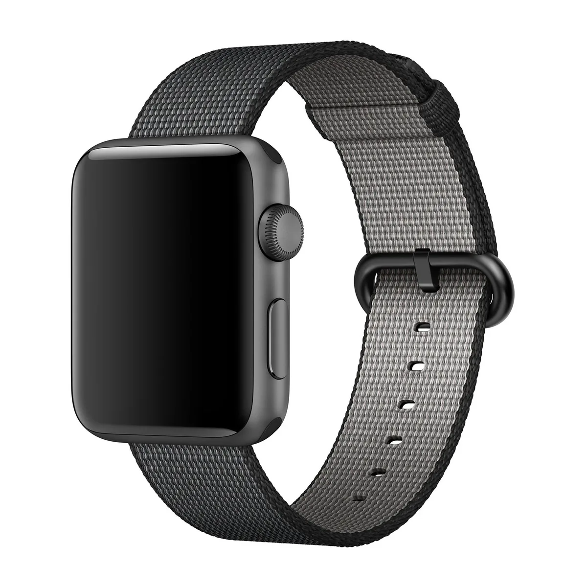 origineel Woven Nylon Apple Watch 38mm / 40mm / 41mm / 42mm Black - MM9L2ZM/A van Apple – productfoto