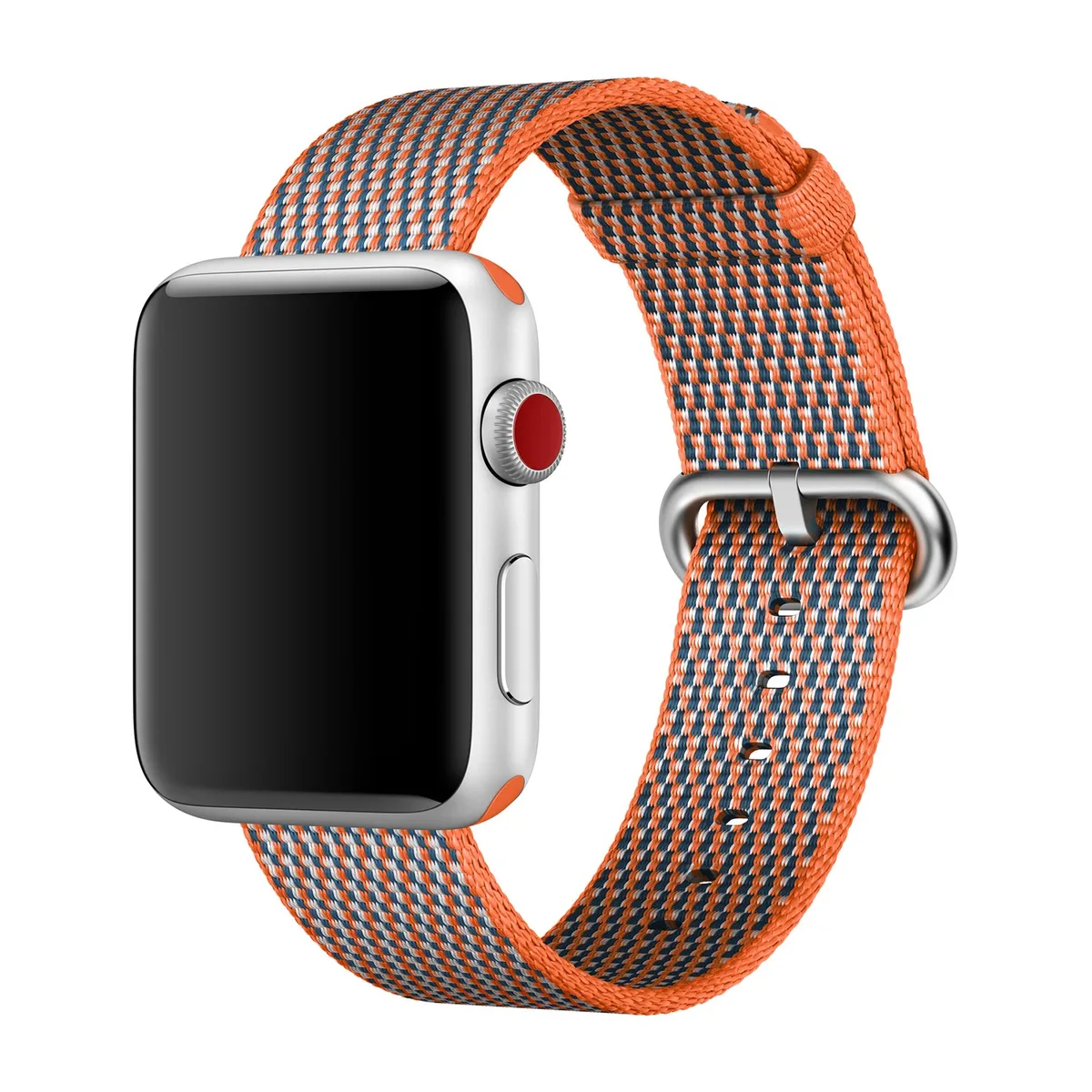 origineel Woven Nylon Apple Watch 44mm / 45mm / 46mm / 49mm Spicy Orange - MQVP2ZM/A van Apple – productfoto
