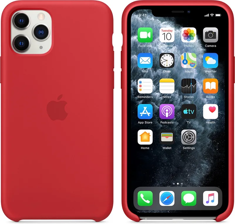 Siliconen Hoesje - iPhone 11 Pro von Apple in Rot – Produktfoto