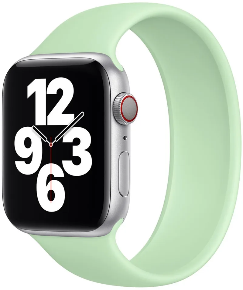 Siliconen solobandje voor de Apple Watch | 38/40/41/42 mm - Maat 7 - Pistachio von Apple in Grün, Size 7 (169 mm – 174 mm) – Produktfoto