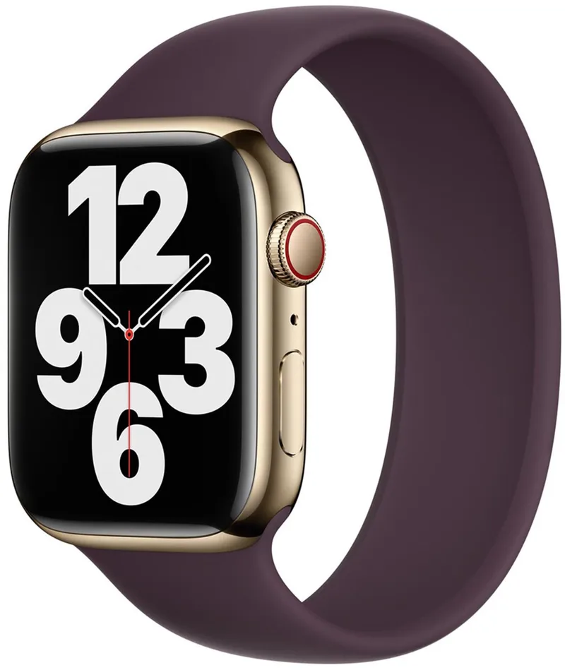Siliconen solobandje voor de Apple Watch | 38/40/41/42 mm - Maat 7 - Dark Cherry by Apple in Donkerrood, Size 7 (169 mm – 174 mm) – product photo