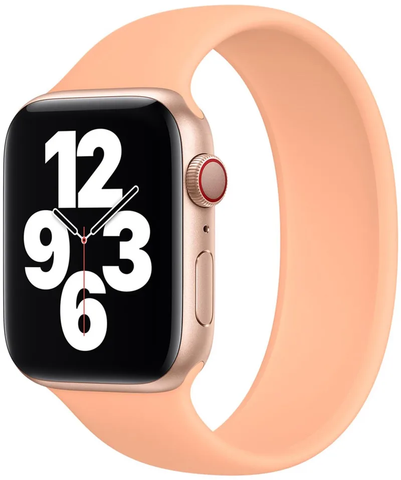 Siliconen solobandje voor de Apple Watch | 38/40/41/42 mm - Maat 9 - Cantaloupe by Apple in Orange, Size 9 (181 mm – 186 mm) – product photo