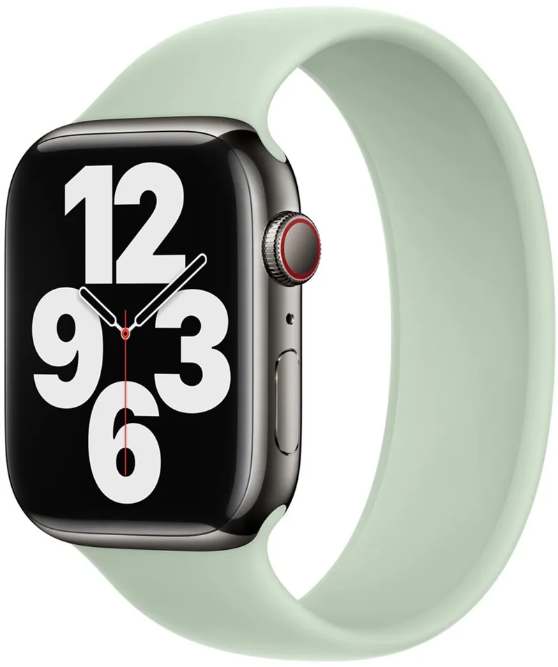 Siliconen solobandje voor de Apple Watch | 38/40/41/42 mm - Maat 4 - Mineral by Apple in Green – product photo