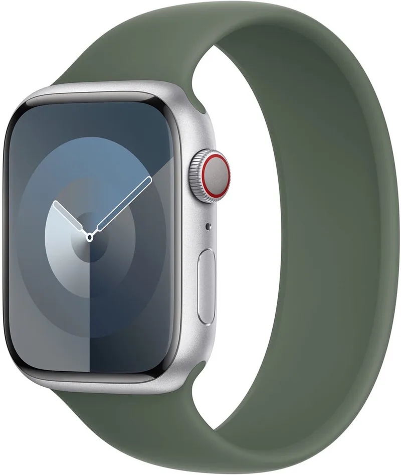 Siliconen solobandje voor de Apple Watch | 38/40/41/42 mm - Maat 7 - Cypress by Apple in Green, Size 7 (169 mm – 174 mm) – product photo
