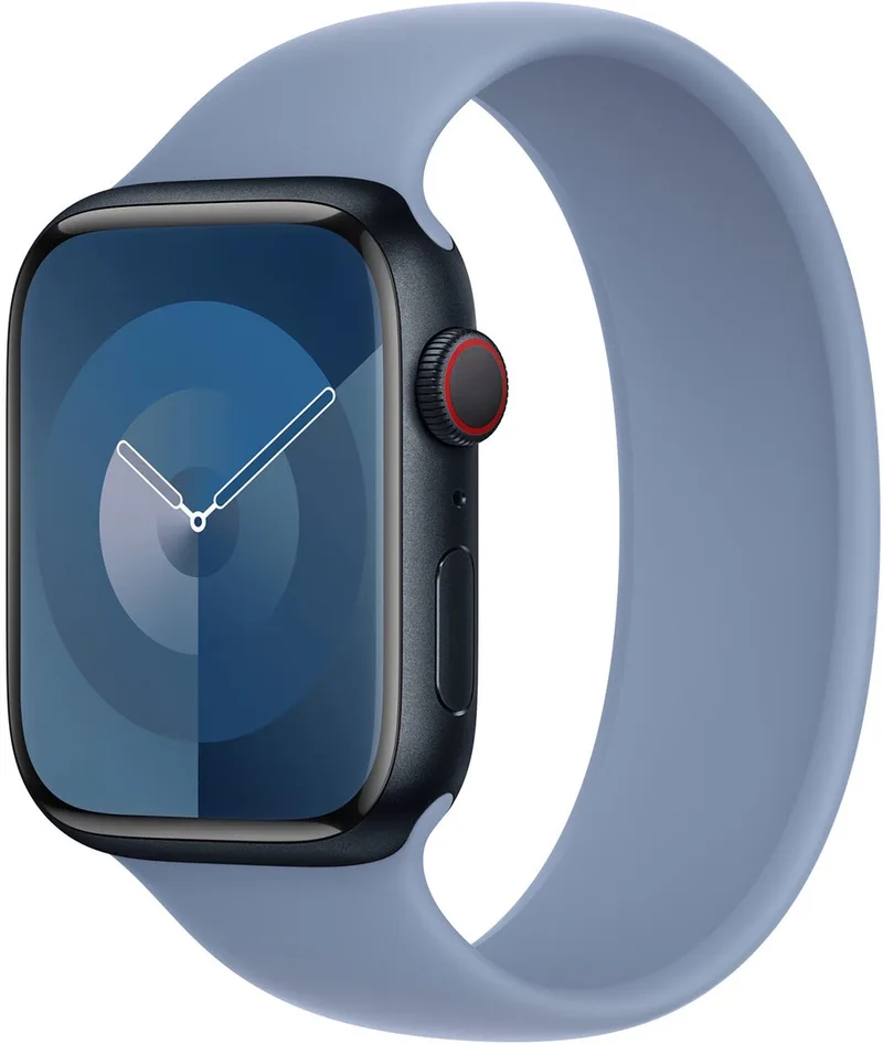 Siliconen solobandje voor de Apple Watch | 38/40/41/42 mm - Maat 5 - Winter Blue de Apple en Bleu, Size 5 (157 mm – 162 mm) – photo produit