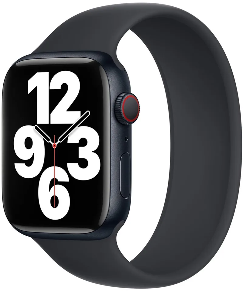 Siliconen solobandje voor de Apple Watch | 38/40/41/42 mm - Maat 7 - Midnight von Apple in Dunkelblau, Size 7 (169 mm – 174 mm) – Produktfoto