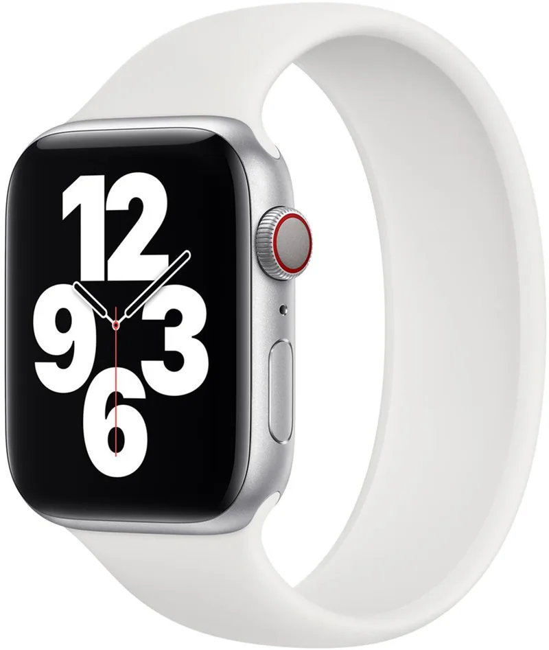Siliconen solobandje voor de Apple Watch | 38/40/41/42 mm - Maat 9 by Apple in White – product photo