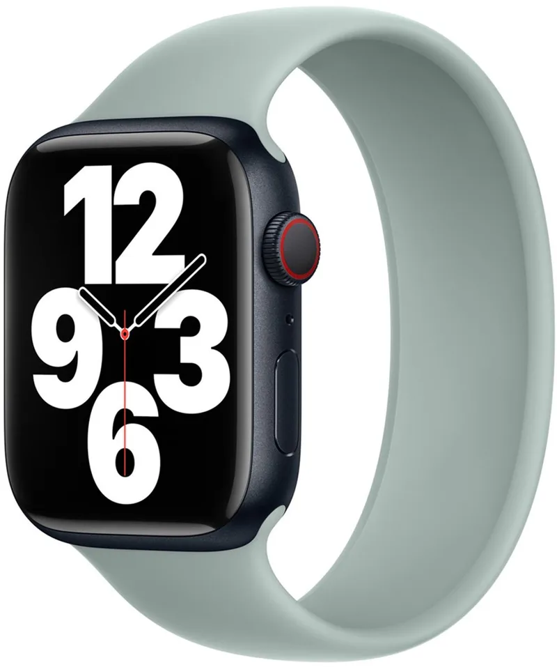 Siliconen solobandje voor de Apple Watch | 38/40/41/42 mm - Maat 7 - Succulent von Apple in Grün, Size 7 (169 mm – 174 mm) – Produktfoto