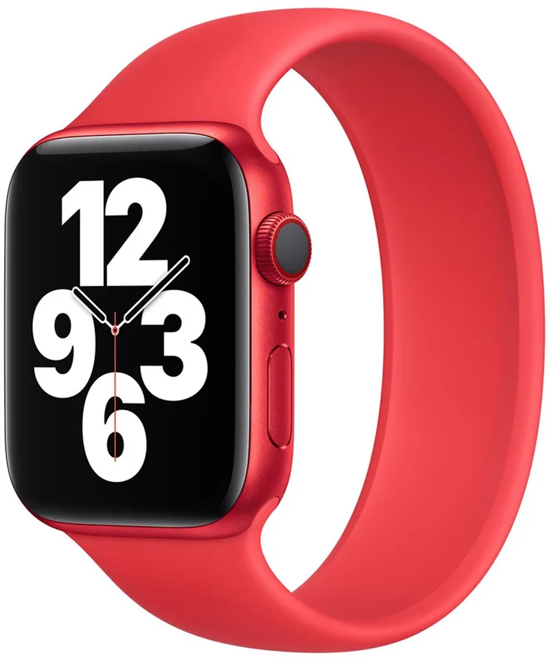 Siliconen solobandje voor de Apple Watch | 38/40/41/42 mm - Maat 7 - (Product) Red by Apple in Red, Size 7 (169 mm – 174 mm) – product photo