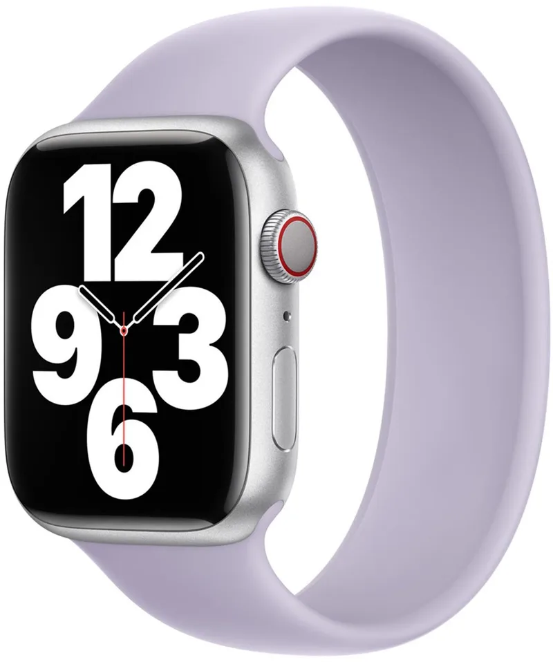 Siliconen solobandje voor de Apple Watch | 44/45/46/49 mm - Maat 9 - Purple Fog by Apple in Purple, Size 9 (181 mm – 186 mm) – product photo
