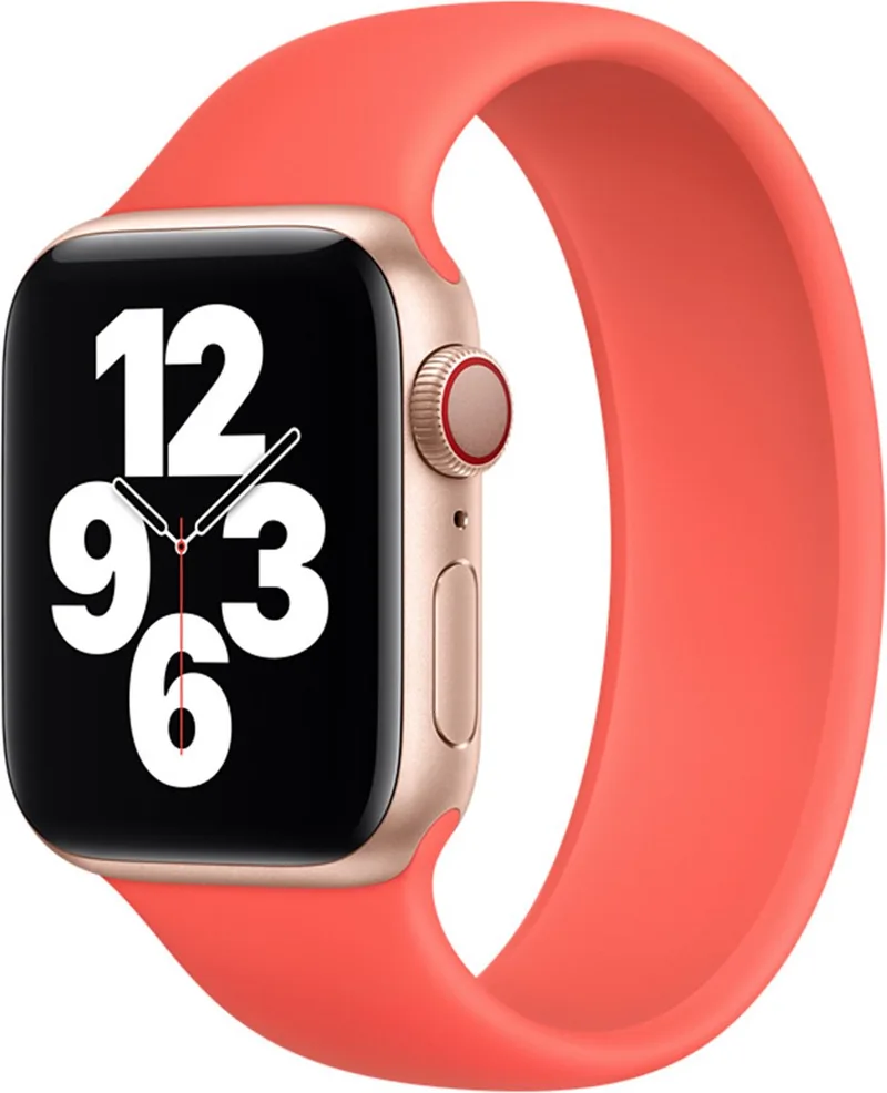 Siliconen solobandje voor de Apple Watch | 44/45/46/49 mm - Maat 11 - Pink Citrus från Apple i Rosa, Size 11 (193 mm – 198 mm) – produktbild