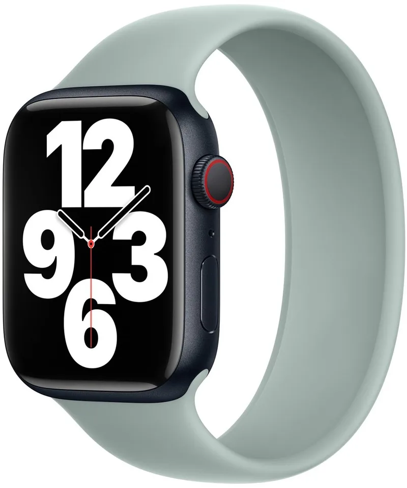 Siliconen solobandje voor de Apple Watch | 44/45/46/49 mm - Maat 8 - Succulent by Apple in Green, Size 8 (175 mm – 180 mm) – product photo