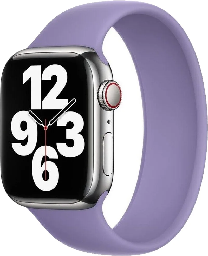 Siliconen solobandje voor de Apple Watch | 44/45/46/49 mm - Maat 10 - English Lavender by Apple in Purple, Size 10 (187 mm – 192 mm) – product photo