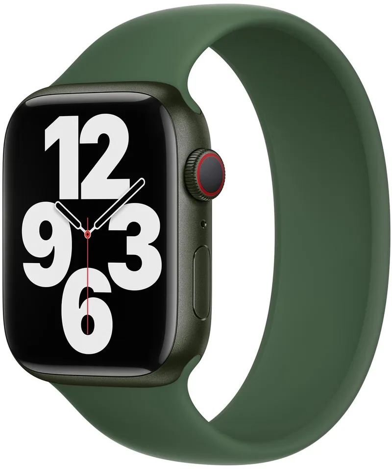 Siliconen solobandje voor de Apple Watch | 44/45/46/49 mm - Maat 8 - Clover by Apple in Green, Size 8 (175 mm – 180 mm) – product photo