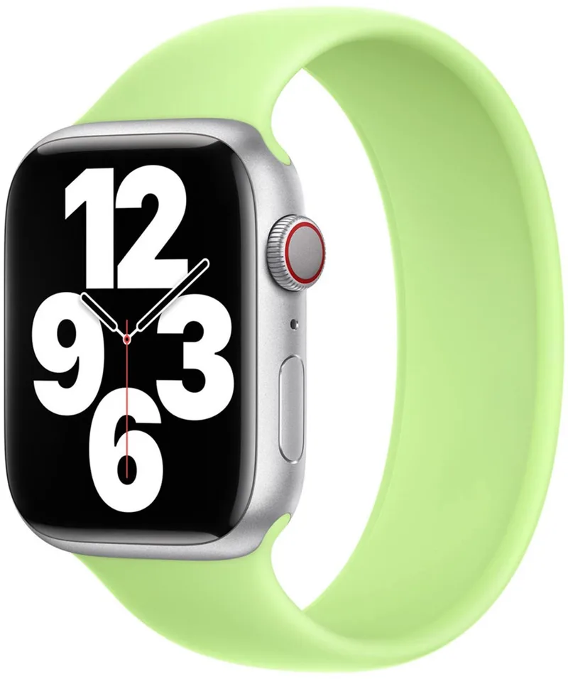 Siliconen solobandje voor de Apple Watch | 44/45/46/49 mm - Maat 3 - Sprout Green by Apple in Green, Size 3 (145 mm – 150 mm) – product photo