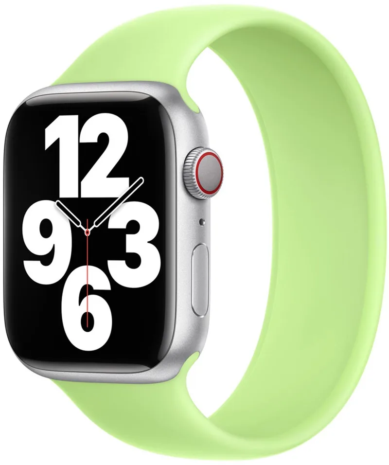 Siliconen solobandje voor de Apple Watch | 44/45/46/49 mm - Maat 9 - Sprout Green by Apple in Green, Size 9 (181 mm – 186 mm) – product photo