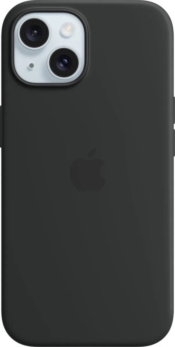 Siliconenhoesje met MagSafe geschikt voor iPhone 15 de Apple en Noir – photo produit