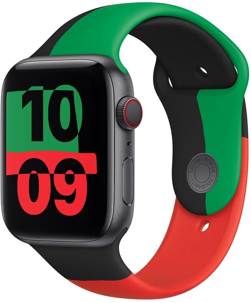 Sport Band voor de Apple Watch | 44/45/46/49 mm - Maat S/M/L - Black Unity by Apple in Black – product photo