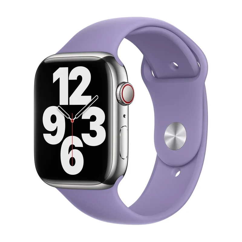 Sport Band voor de Apple Watch | 44/45/46/49 mm - Maat S/M/L - English de Apple en Lavender – photo produit