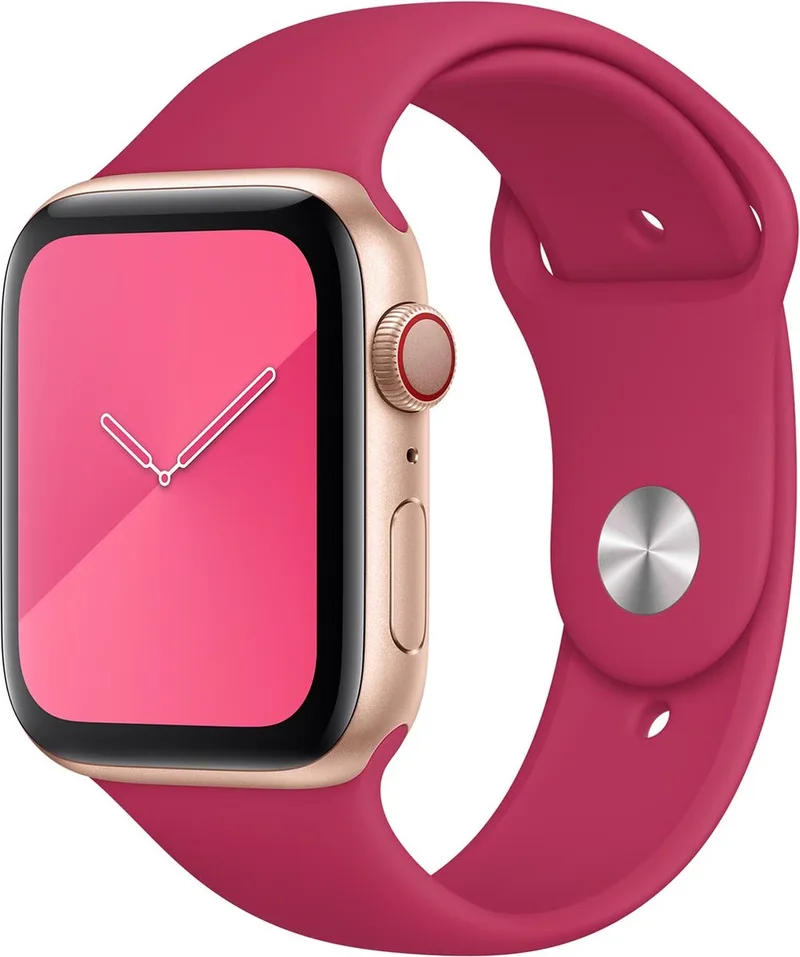 Sport Band voor de Apple Watch | 44/45/46/49 mm - Maat S/M/L - Pomegranate van Apple in Garnet – productfoto
