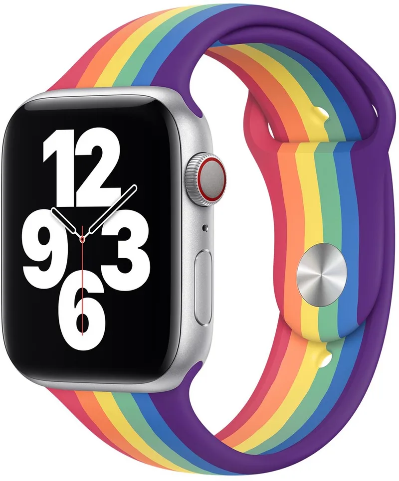 Sport Band voor de Apple Watch | 44/45/46/49 mm - Maat S/M/L - Pride Edition de Apple en Multicolore – photo produit