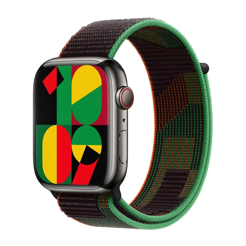 Sport Loop band voor de Apple Watch | 38/40/41/42 mm - Black Unity by Apple in Black – product photo