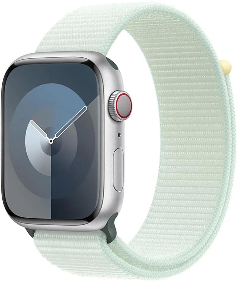 Sport Loop band voor de Apple Watch | 44/45/46/49 mm - Soft Mint by Apple in Mint colour – product photo