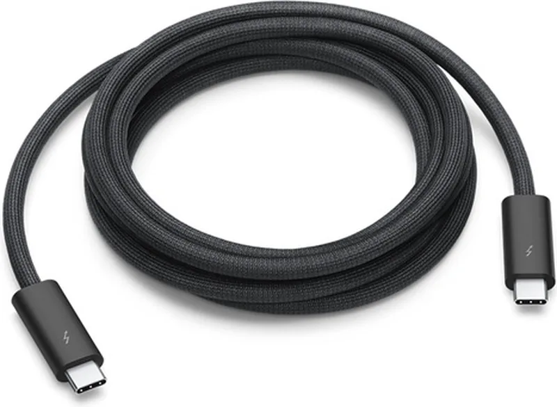 Thunderbolt 3 Pro Kabel - USB‑C naar USB‑C - 100W - 2m - Geweven von Apple in Schwarz – Produktfoto