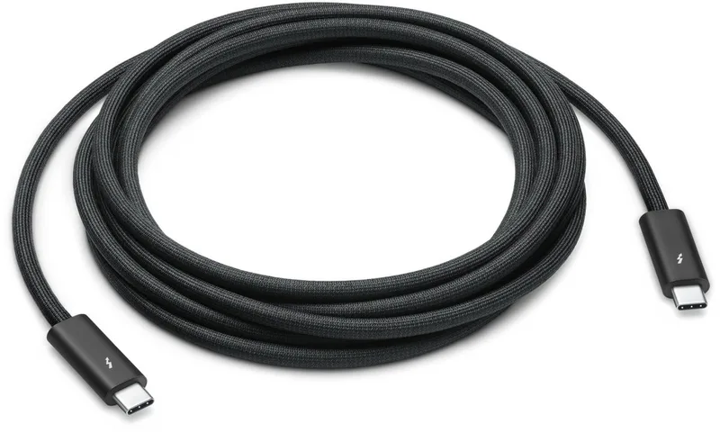 Thunderbolt 4 Pro Kabel - USB‑C naar USB‑C - 100W - 3m - Geweven van Apple in Zwart – productfoto