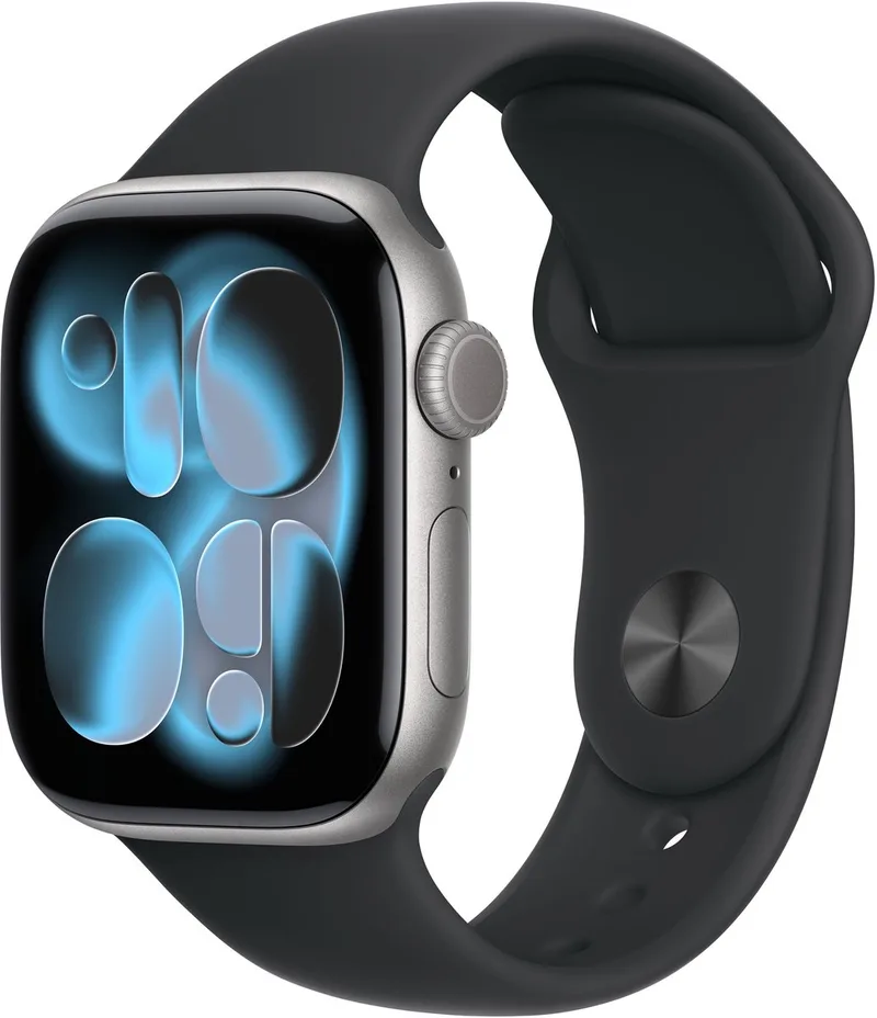 Watch 11 - Wifi - 42mm - Space Grey Aluminium Case with Black Sport Band - S/M by Apple in Grey – S, M – product photo
