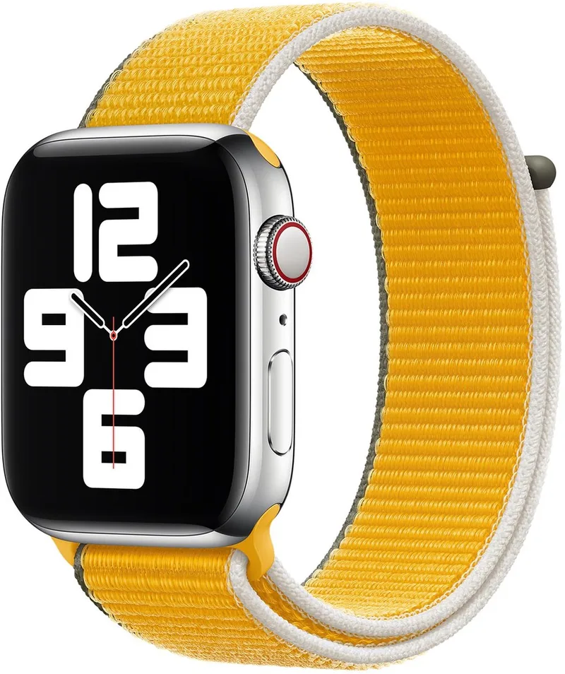 Watch Geweven Sportbandje - 44mm - voor Apple Watch SE/1/2/3/4/5/6 fra Apple i Gul – produktbillede