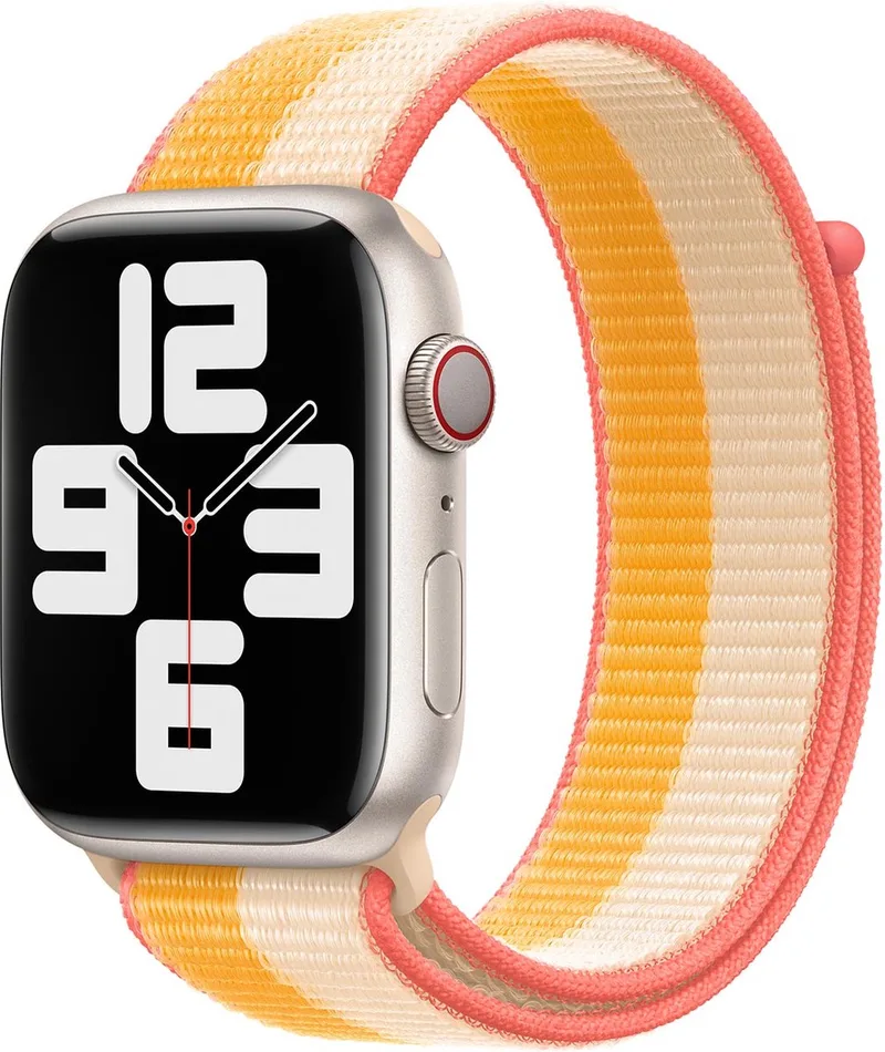 Watch Geweven Sportbandje - 45mm - Mais/White - voor Apple Watch SE/5/6/7 van Apple in Mais, Wit – productfoto