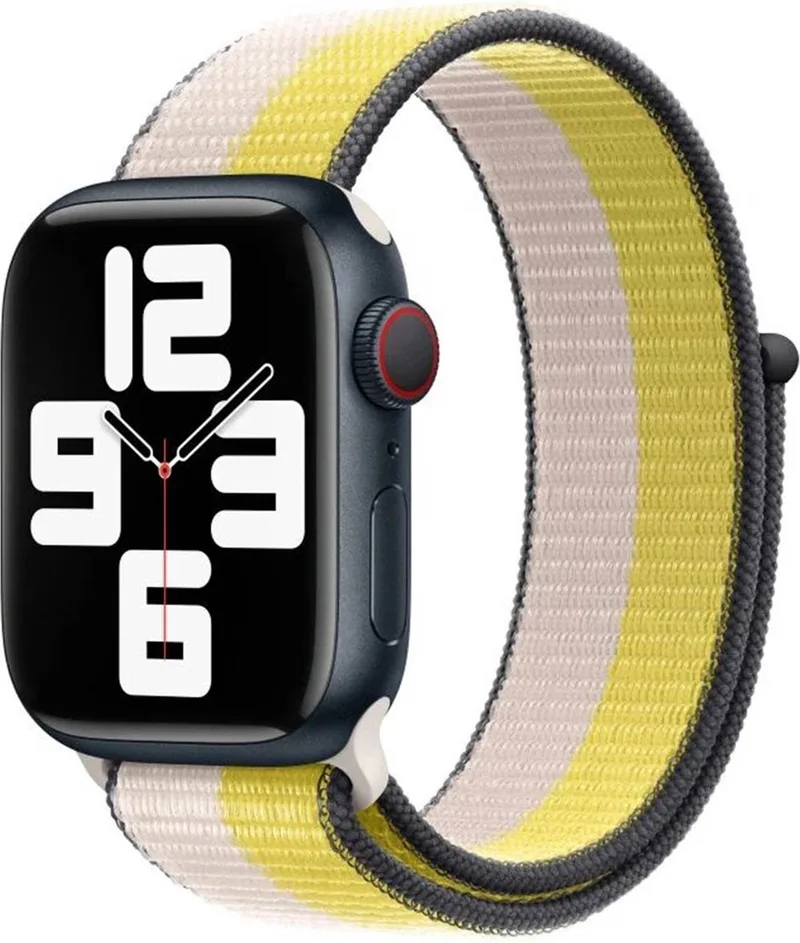 Watch Geweven Sportbandje voor de Apple Watch 1-8 / SE - 41mm - Havermelkwit/citroenzeste by Apple in Beige – product photo