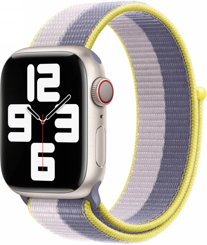 Watch Geweven Sportbandje voor de Apple Watch 1-8 / SE - 41mm - lavendelgrijs/zacht lila van Apple in Paars – productfoto