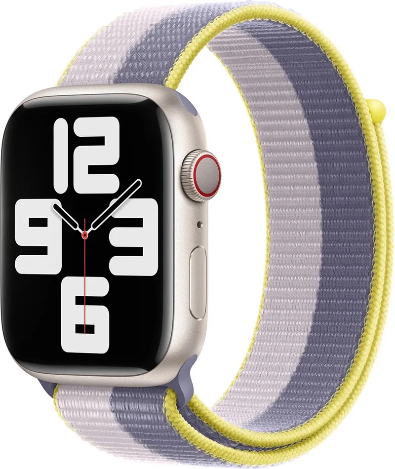 Watch Geweven Sportbandje voor de Apple Watch 1-8 / SE / Ultra - 45mm - lavendelgrijs/zacht lila by Apple in Purple – product photo
