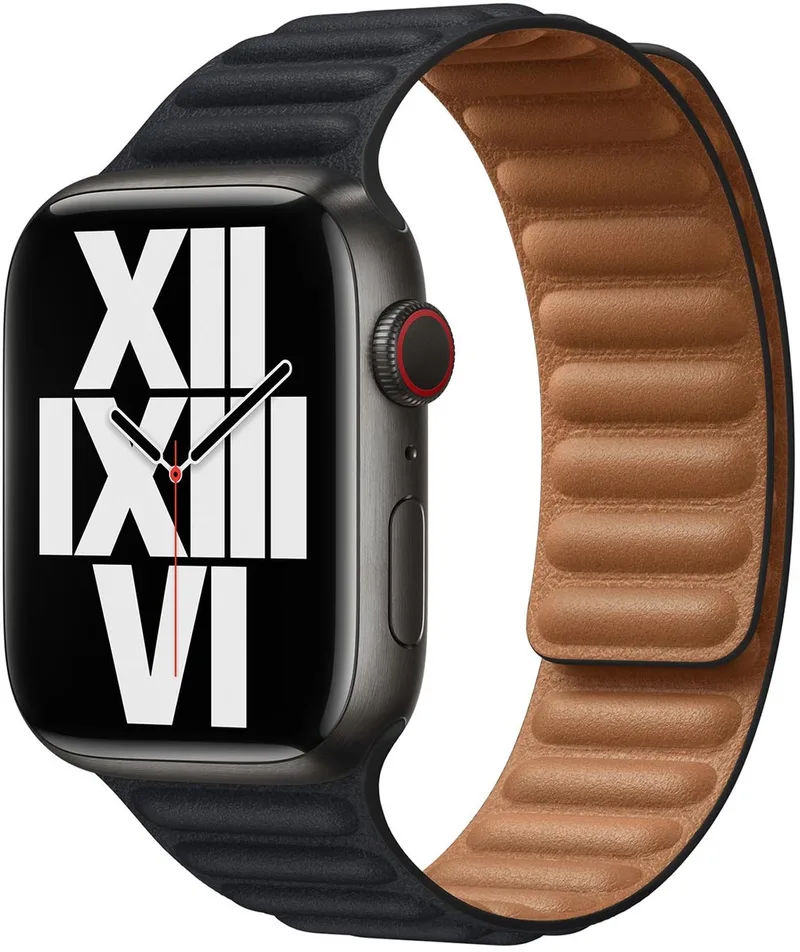 Watch Leather Link bandje - 41mm - Midnight - M/L by Apple in Middernacht – M, L – product photo