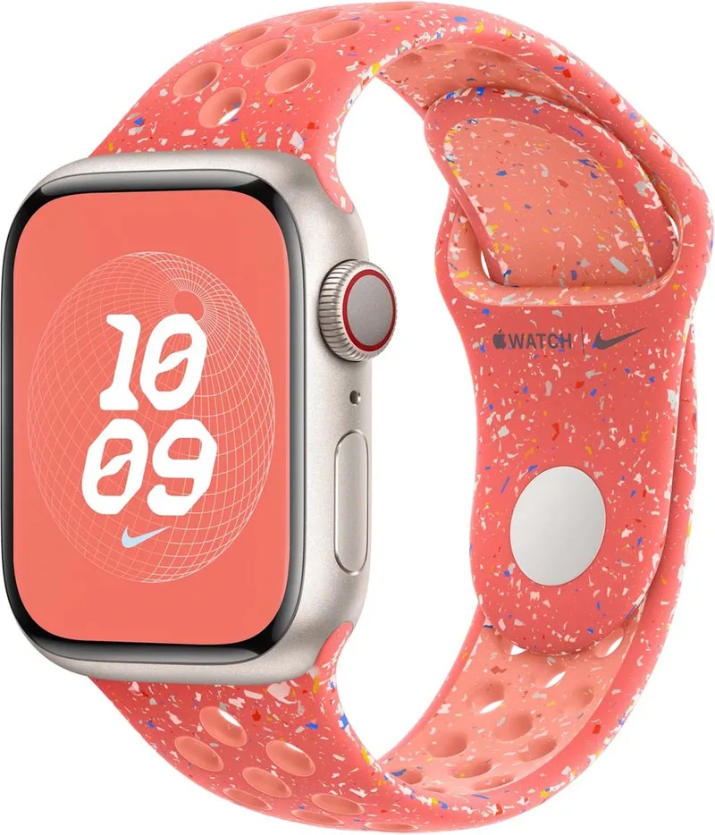 Watch Magic Ember Nike Sport Band - 41mm - M/L by Apple in Magic Ember 41 mm M, L – product photo
