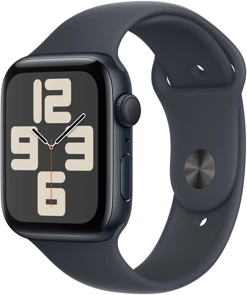 Watch SE 2024 44mm Midnight Aluminium Case with Midnight Sport Band - M/L van Apple in Midnight – M, L – productfoto
