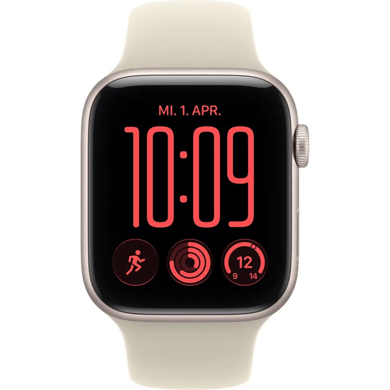 Watch SE 3 GPS 44 mm Polarstern Aluminiumgehäuse mit Sand Sportarmband - S/M de Apple – photo produit