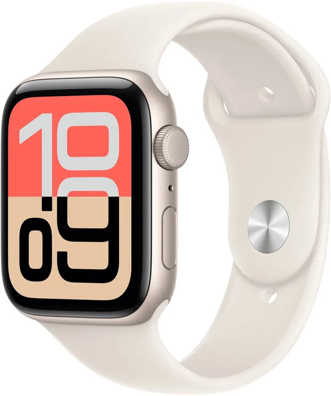 Watch SE 3 GPS 44 mm Starlight aluminium kast met Starlight sportband - M/L by Apple – product photo