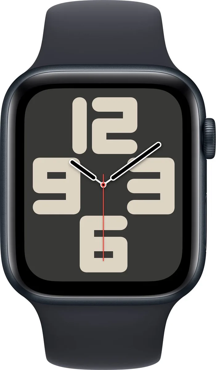 Watch SE - 44mm - Midnight Aluminium Case with Midnight Sport Band - M/L van Apple in Middernacht M, L – productfoto