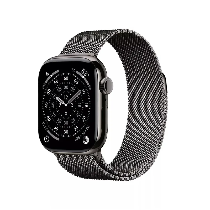 Watch Series 11 GPS + Cellular 42mm Slate Titanium Case met Slate Milanese Loop Smartwatch Grijs by Apple – product photo