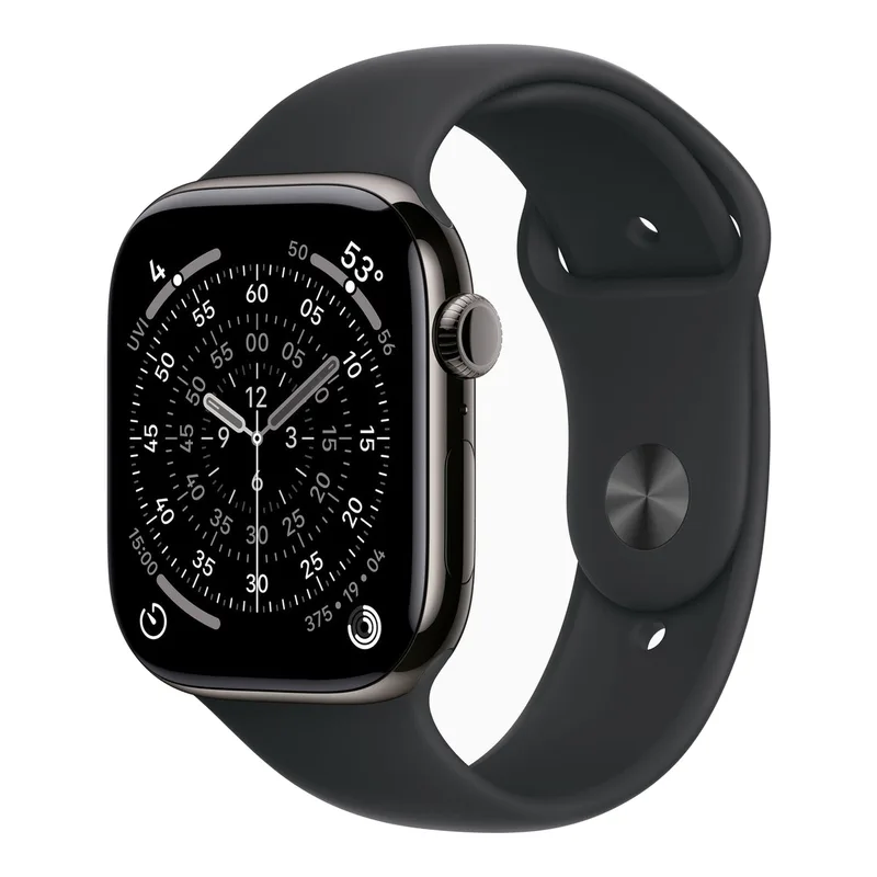 Watch Series 11 gps + mobiel netwerk 46 mm, leisteenkleurig titanium fra Apple – produktbillede