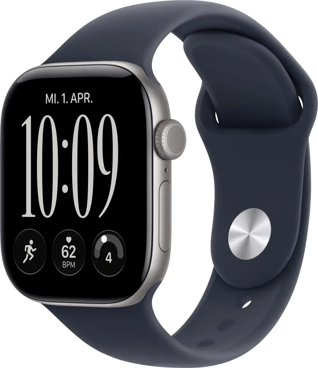 Watch Series 12 GPS + Cellular 42 mm Aluminiumgehäuse Sport Band Navy-Blau M/L von Apple – Produktfoto