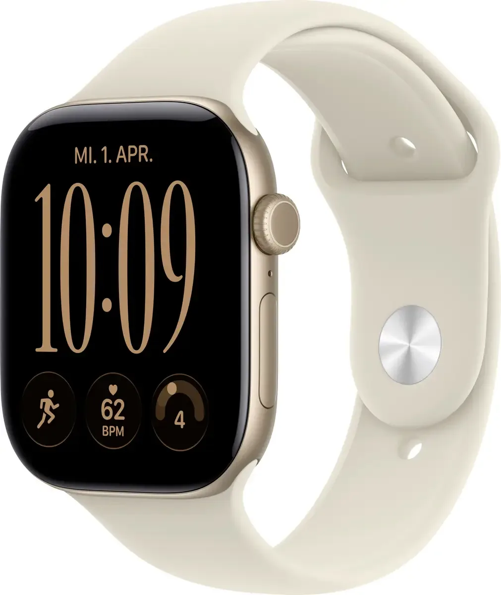 Watch Series 12 GPS + Cellular 46 mm Aluminiumgehäuse Sport Band Sand S/M de Apple – photo produit