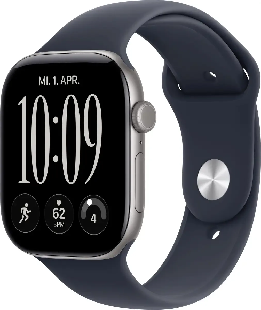 Watch Series 12 GPS + Cellular 46 mm Aluminiumgehäuse Sport Band Navy-Blau S/M fra Apple – produktbillede