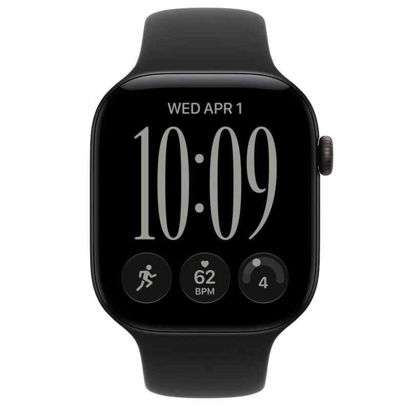 Watch Series 12 GPS + Cellular 46 mm Zwart Aluminium Kast met Zwart Sportband - M/L by Apple – product photo