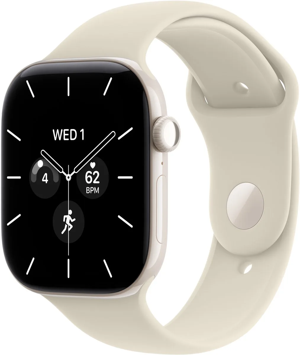 Watch Series 12 - Wifi + 5G - 46 mm - Parelwit - S/M von Apple in Parelwit – S, M – Produktfoto