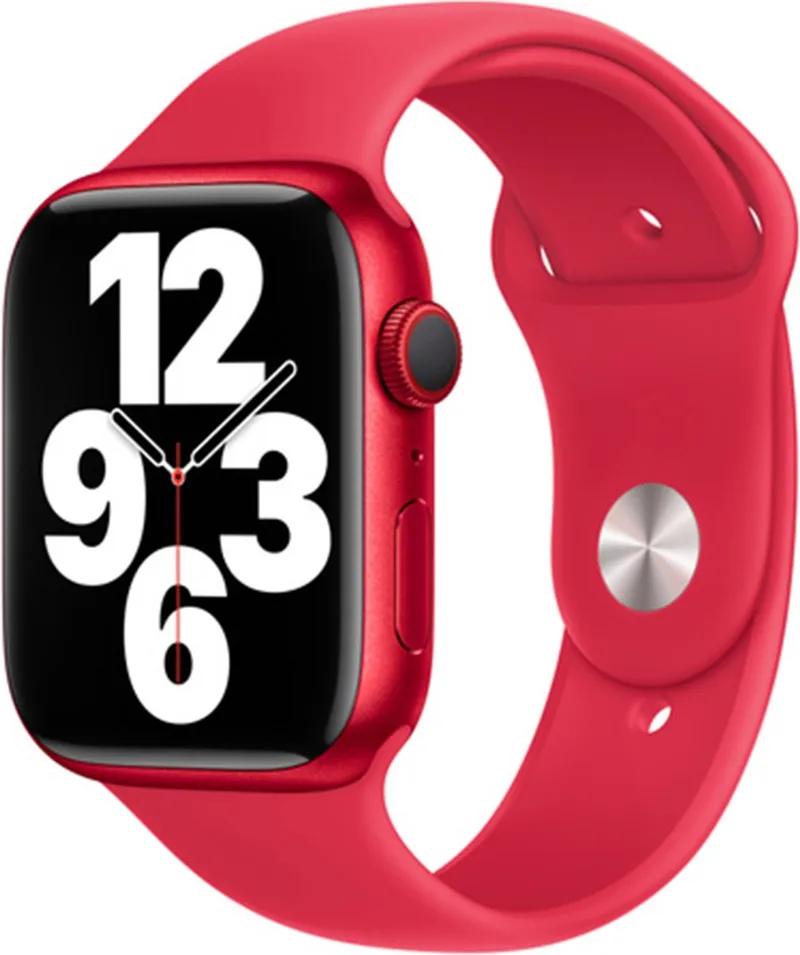 Watch sportbandje - Voor Apple Watch 3/4/5/6/7/8/SE/Ultra 42/44/45/49mm van Apple in Rood – productfoto