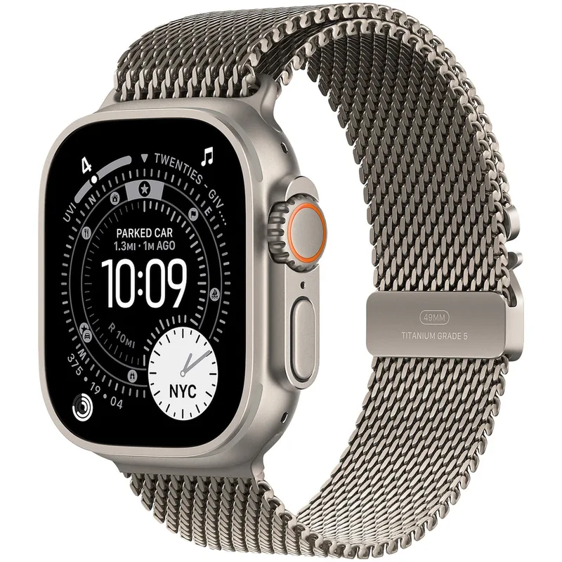 Watch Ultra 3 GPS + Cellular 49mm met Milanese Loop - Large Smartwatch Beige by Apple – product photo